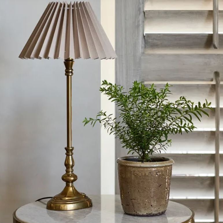 Lamp Base Antique Gold Oval - Gaudion Furniture