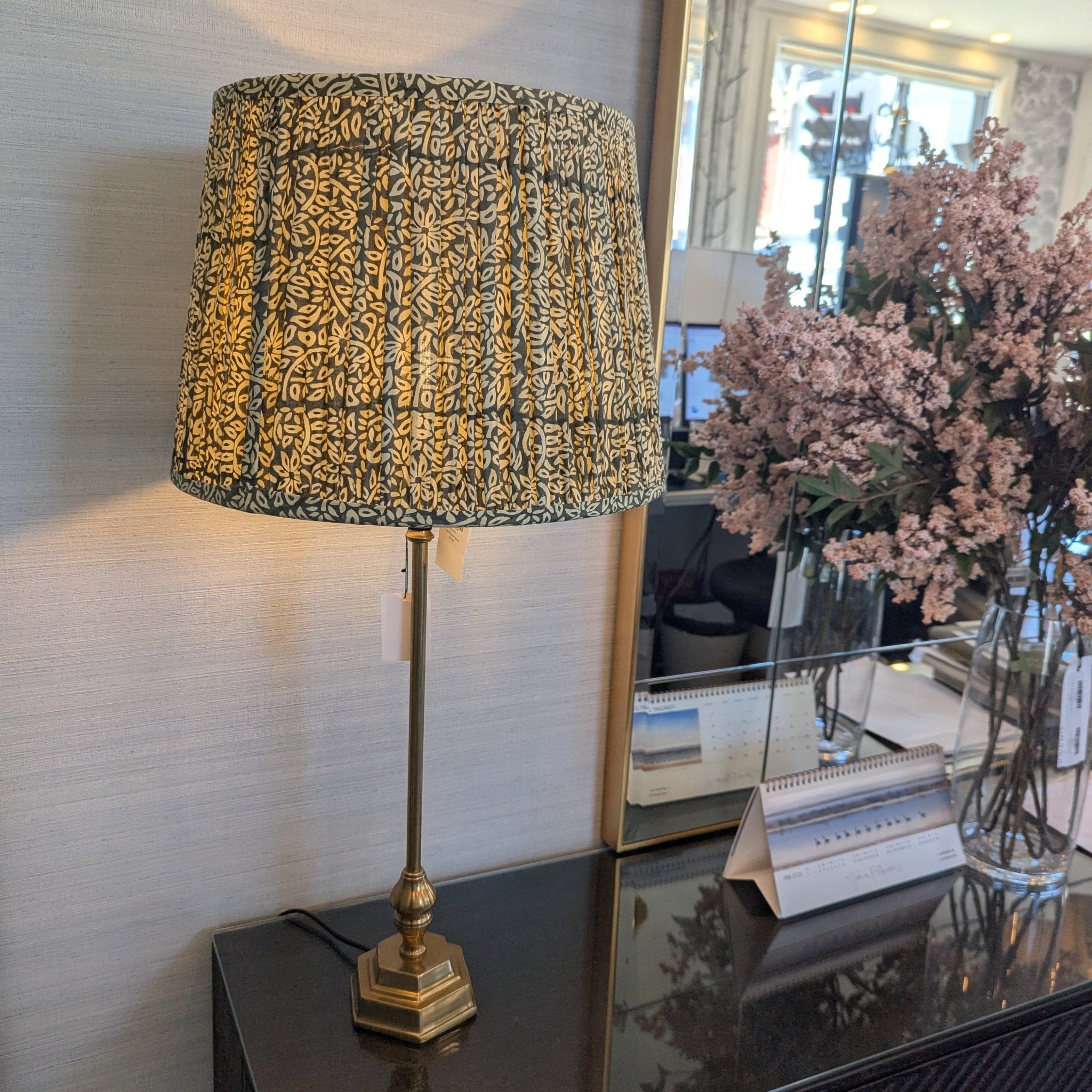 Lamp Shade Pleated Spruce - Gaudion Furniture