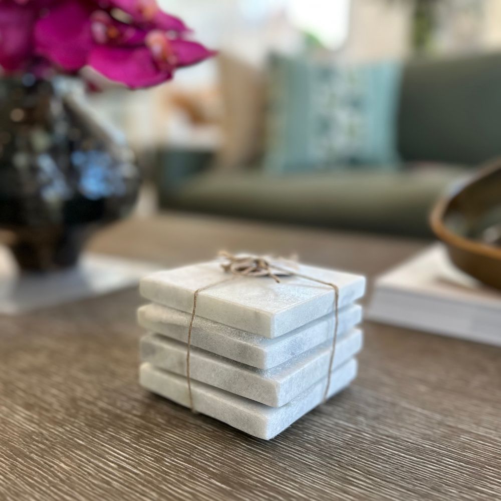 Marble Square Coasters Set of 4 - Gaudion Furniture
