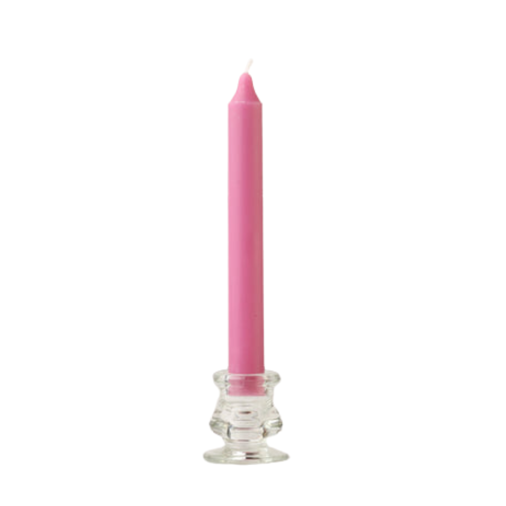 Peony pink dinner candle
