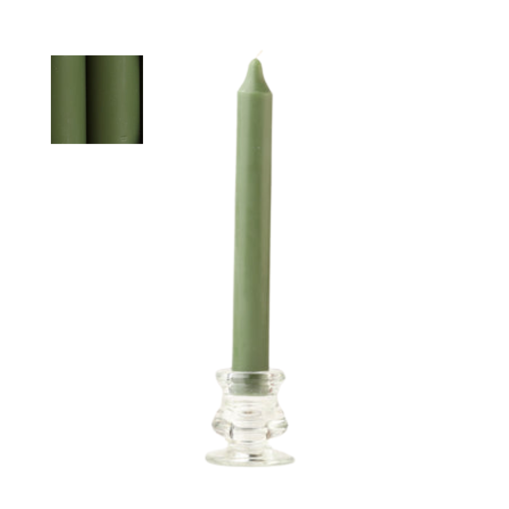 Medium green dinner candle
