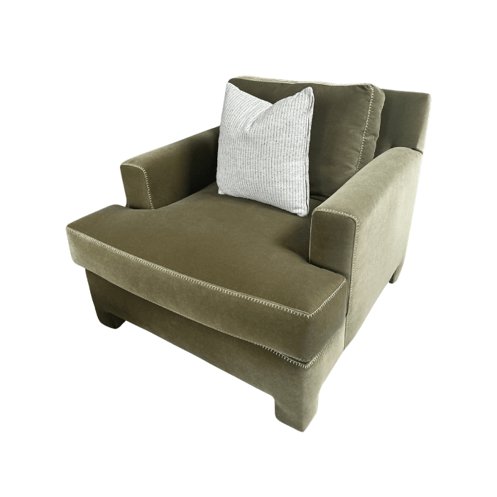 Mily Armchair Green Velvet Bernhardt x Gaudions - Gaudion Furniture