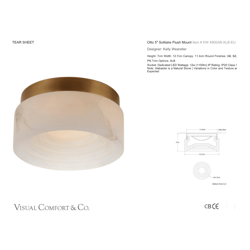 Otto 12.7 cm Solitaire Flush Mount - Gaudion Furniture
