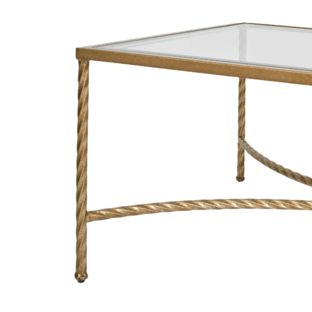 Regency Gold Glass Coffee Table - Gaudion Furniture