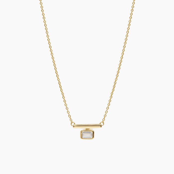 Remi Gold Necklace by Zahar – Cubic Zirconia - Gaudion Furniture