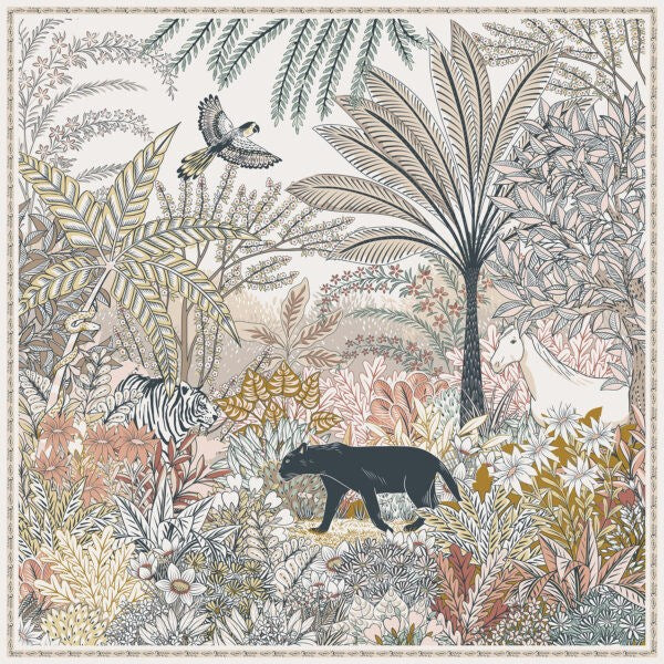 Silk Scarf - Panther Night Beige