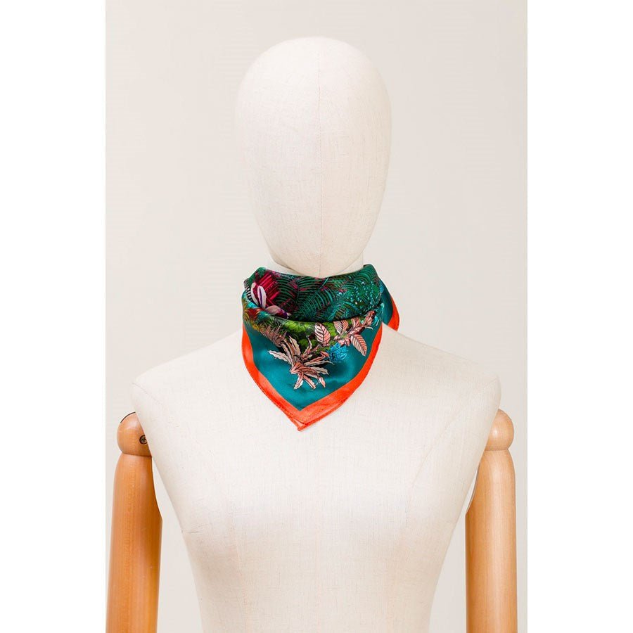 Silk Scarf - Forgotten Temple Green - Gaudion Furniture