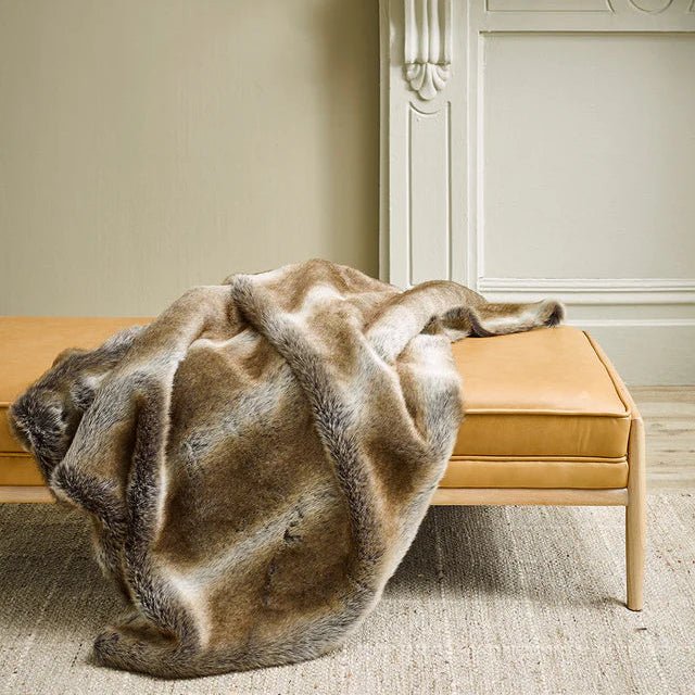 Fur Throw - Striped Elk Luxury