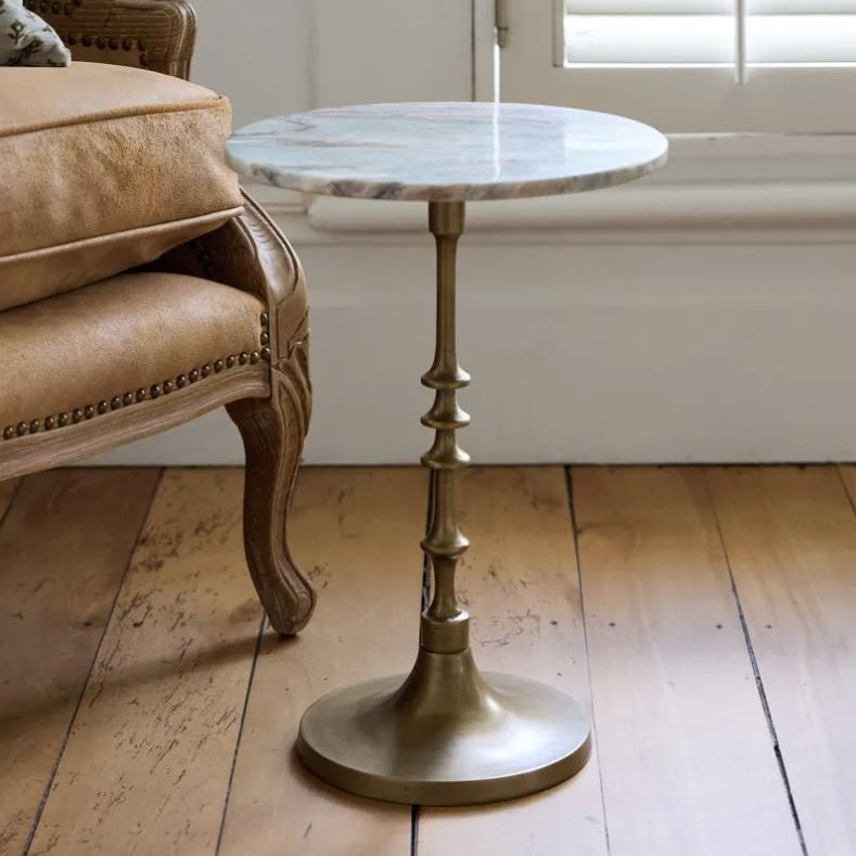 Sutton Side Table in Marble - Gaudion Furniture
