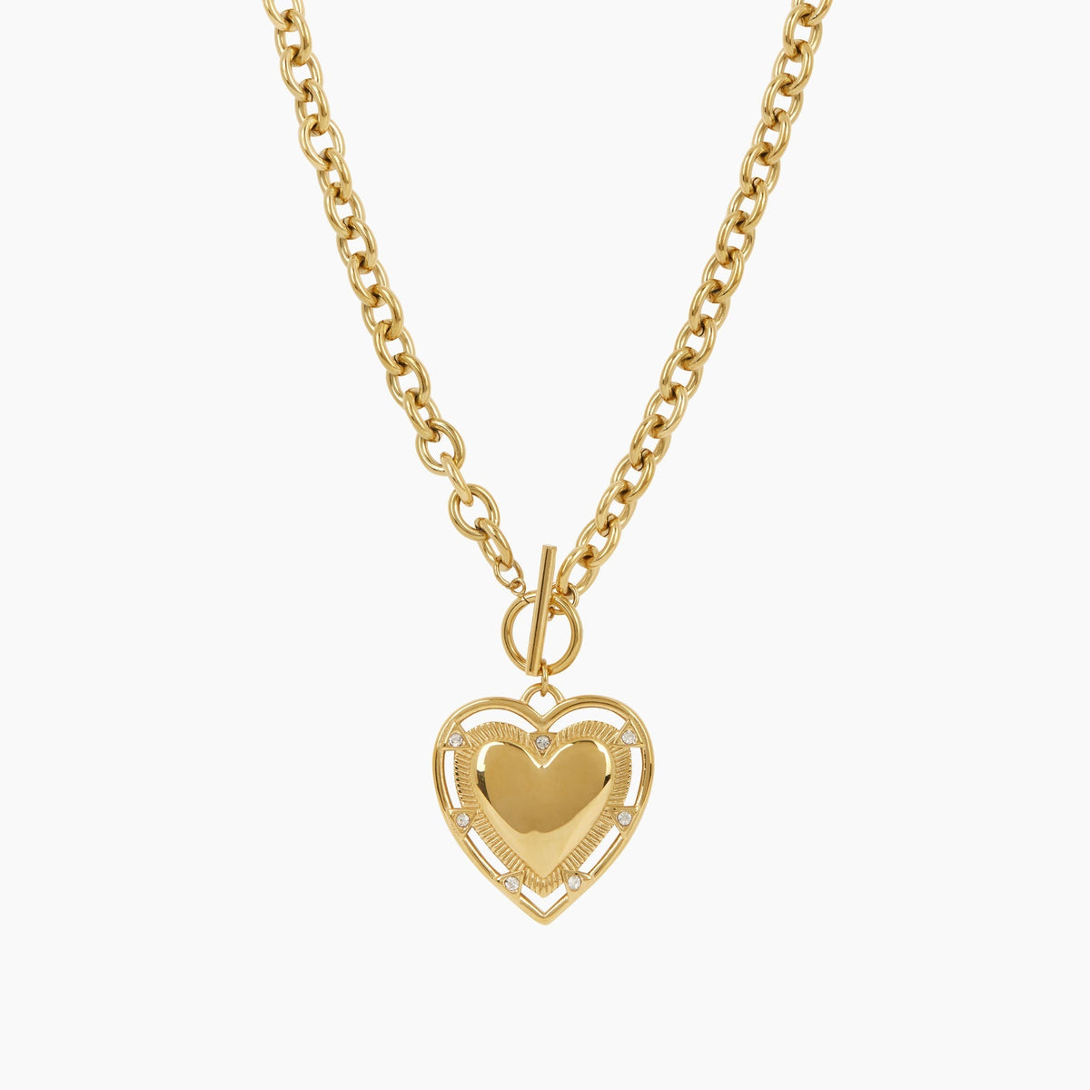 Victoria Gold Heart Necklace by Zahar - Gaudion Furniture