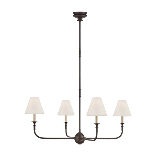 Visual Comfort & Co aged iron Piaf Large Chandelier