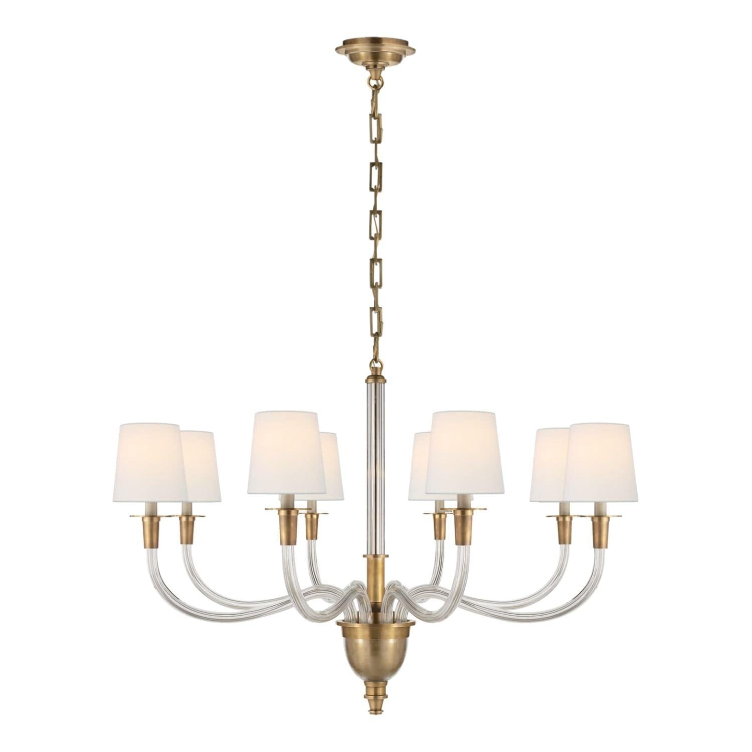 Vivian Large One Tier Chandelier 2 Finishes - Gaudion Furniture