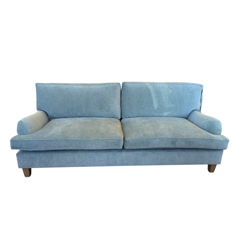 Hamptons sofa in mineral velvet gaudion furniture