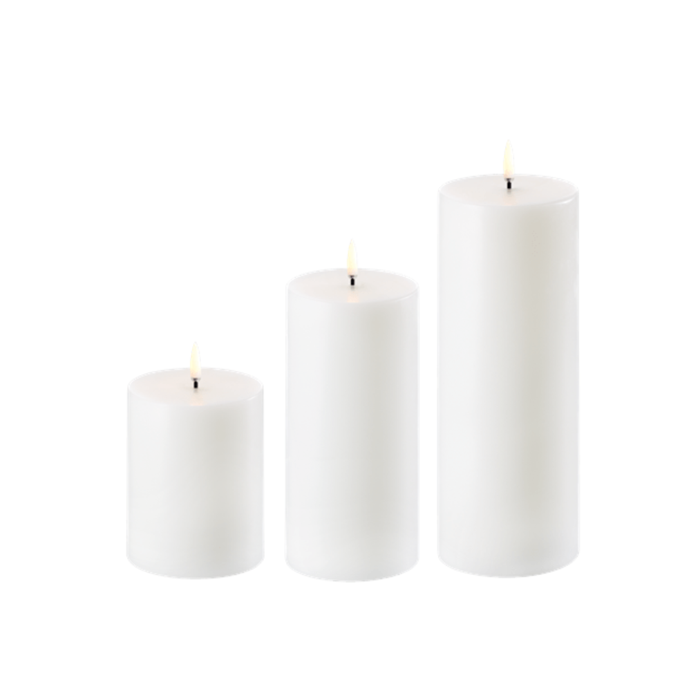 Flameless Candle 7.8 x 20.3 h White
