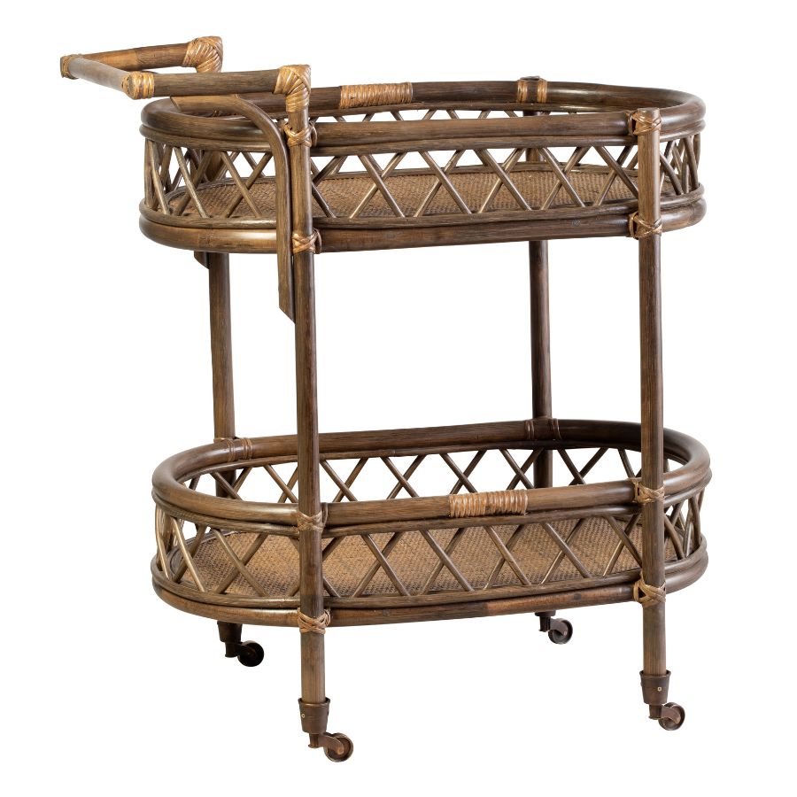 Xavier Furniture BAR CART Honolulu Rattan Bar Cart