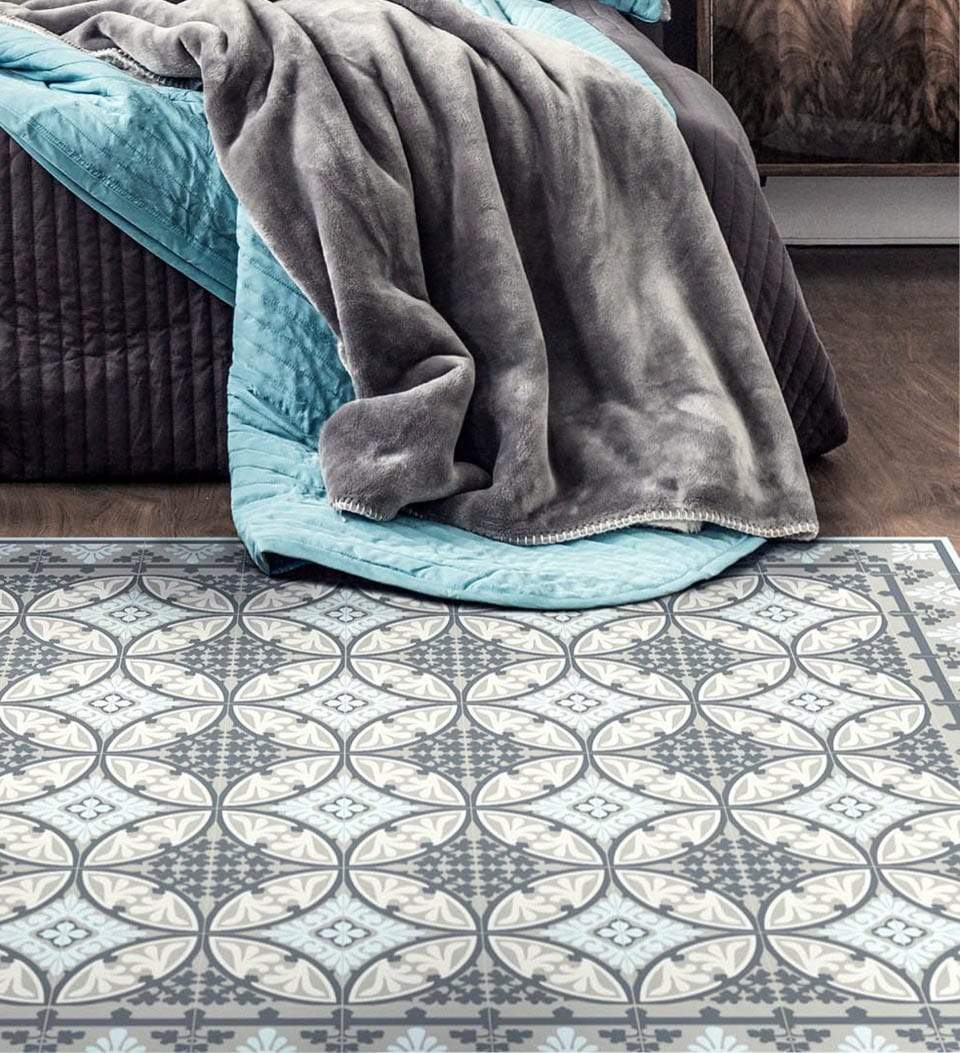 Beija Flor Barcelona Blue Floor Mat - Gaudion Furniture