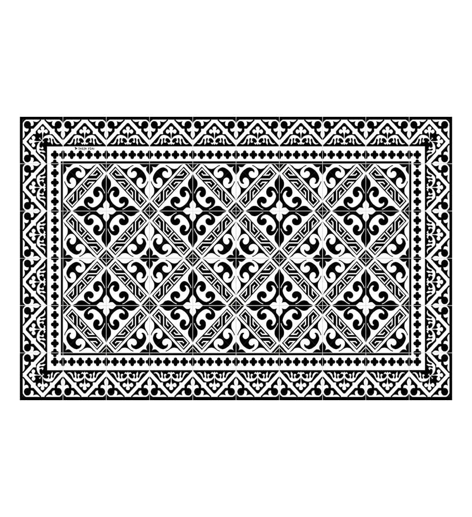 BEIJA FLOR Placemats Placemat Flor de Lis Black & White