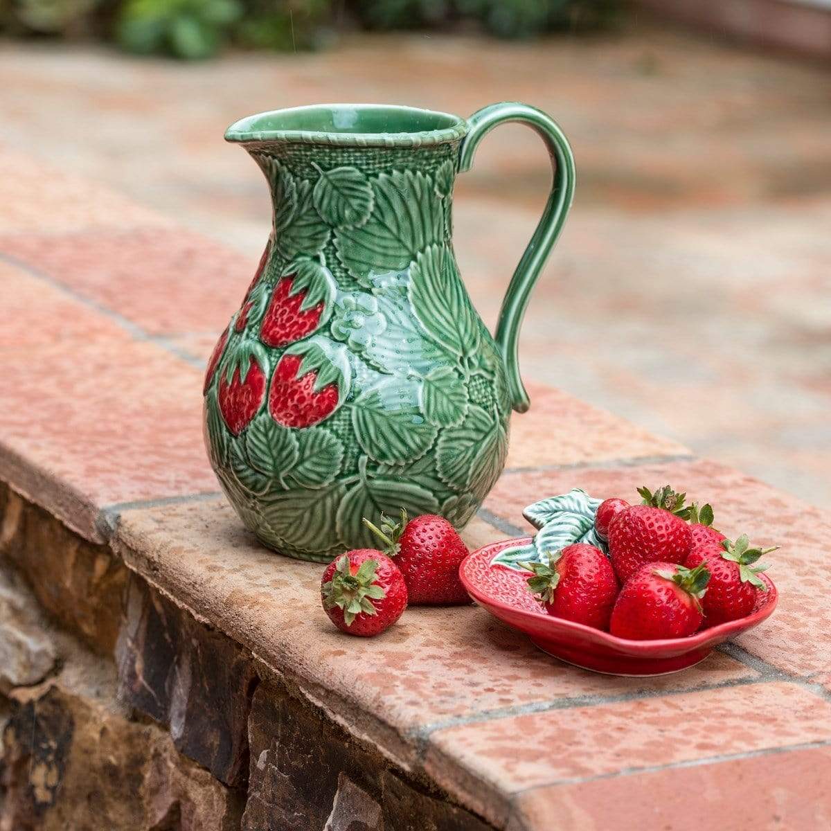 Bordallo Pinheiro Strawberry Jug - Gaudion Furniture