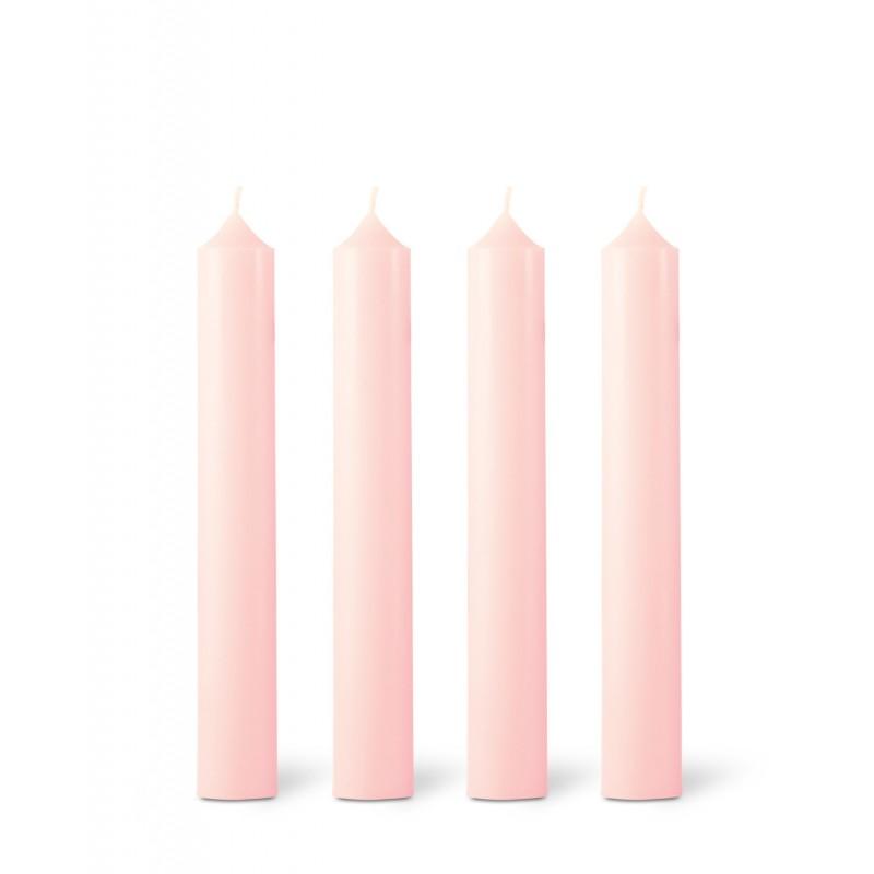 Bougies La Francaise Candles 1 x Pair Rose Pink Dinner Candles Dinner Candles