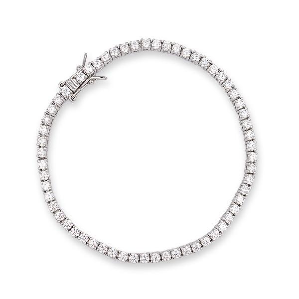 Bianc Tennis Bracelet in silver, close-up view