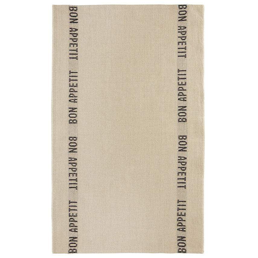Charvet Editions Tea Towel 1 x Linen/Noir Bon Appetit Tea Towel Tea Towel French Bon Appetit