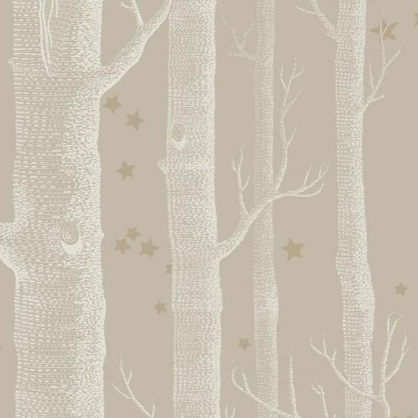 Cole and Son Wallpaper 1 x Beige Woods & Stars Wallpaper Roll Cole & Son Woods and Stars Wallpaper