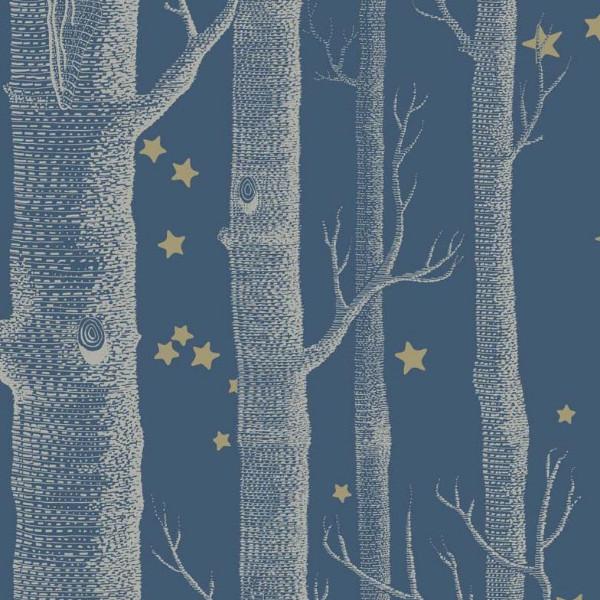 Cole and Son Wallpaper 1 x Blue Woods & Stars Wallpaper Roll Cole & Son Woods and Stars Wallpaper