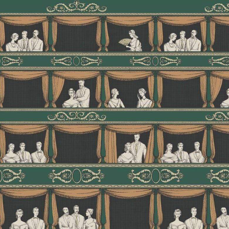 Racing Car Green Teatro Wallpaper Roll Cole and Son Fornasetti Teatro Wallpaper 3 colours