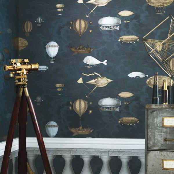 Fornasetti Macchine Volanti Wallpaper 4 Colours