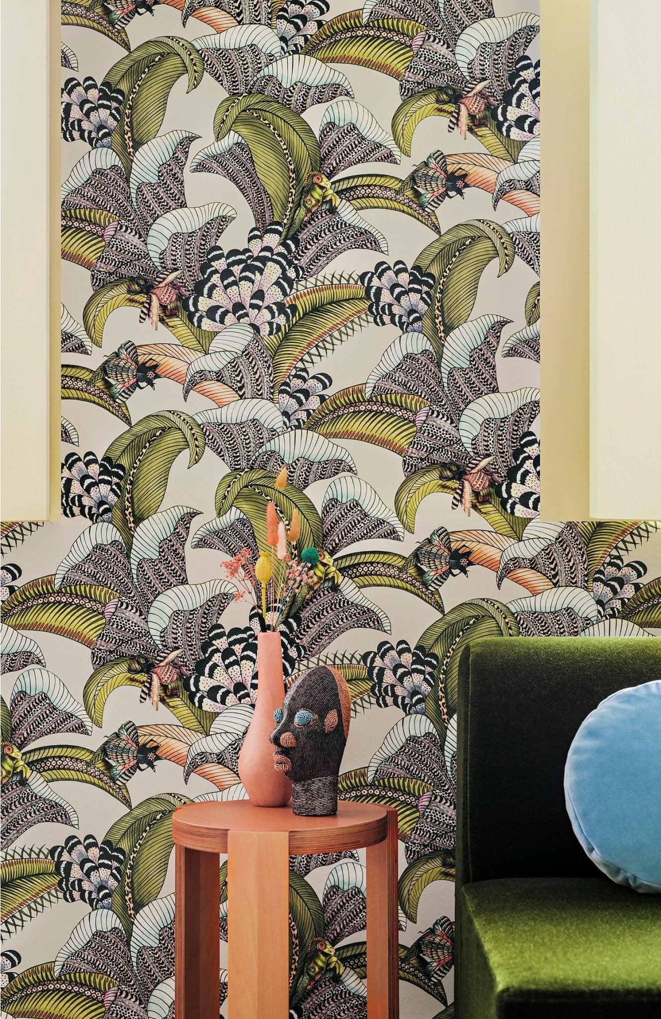 Cole & Son Ardmore Jabula Hoopoe Leaves Wallpaper 7 Colours - Gaudion Furniture