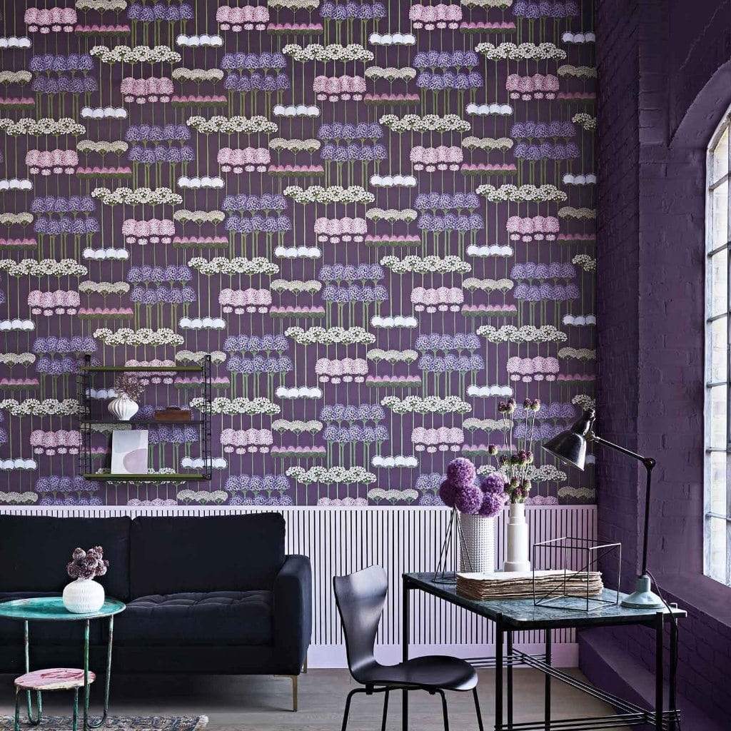 Cole & Son Botanical Botanica Allium Wallpaper 4 colours - Gaudion Furniture
