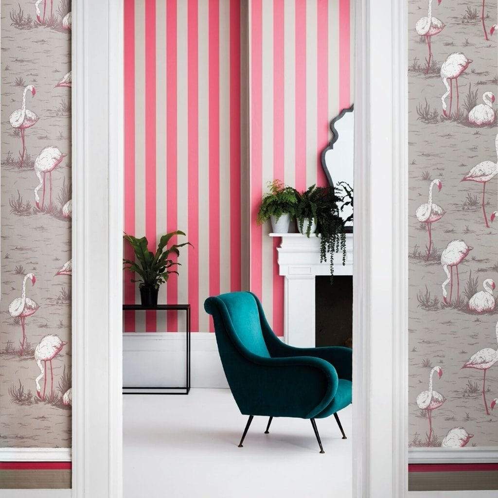 Cole & Son Flamingos Wallpaper 6 Colours - Gaudion Furniture