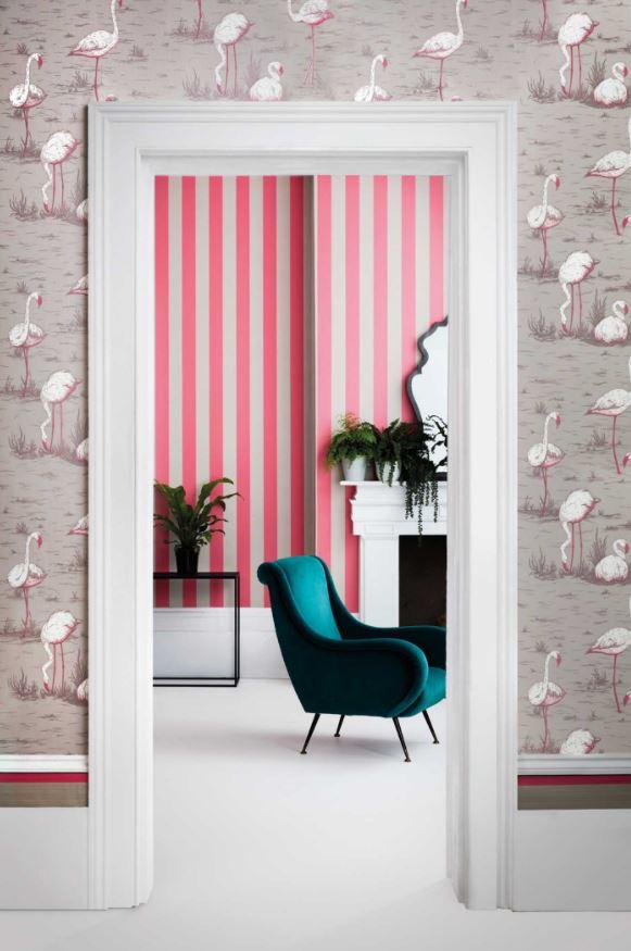 Cole & Son Marquee Glastonbury Stripe Wallpaper 7 Colours - Gaudion Furniture
