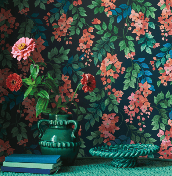 Cole & Son Seville Bouginvillea Wallpaper 4 Colours - Gaudion Furniture