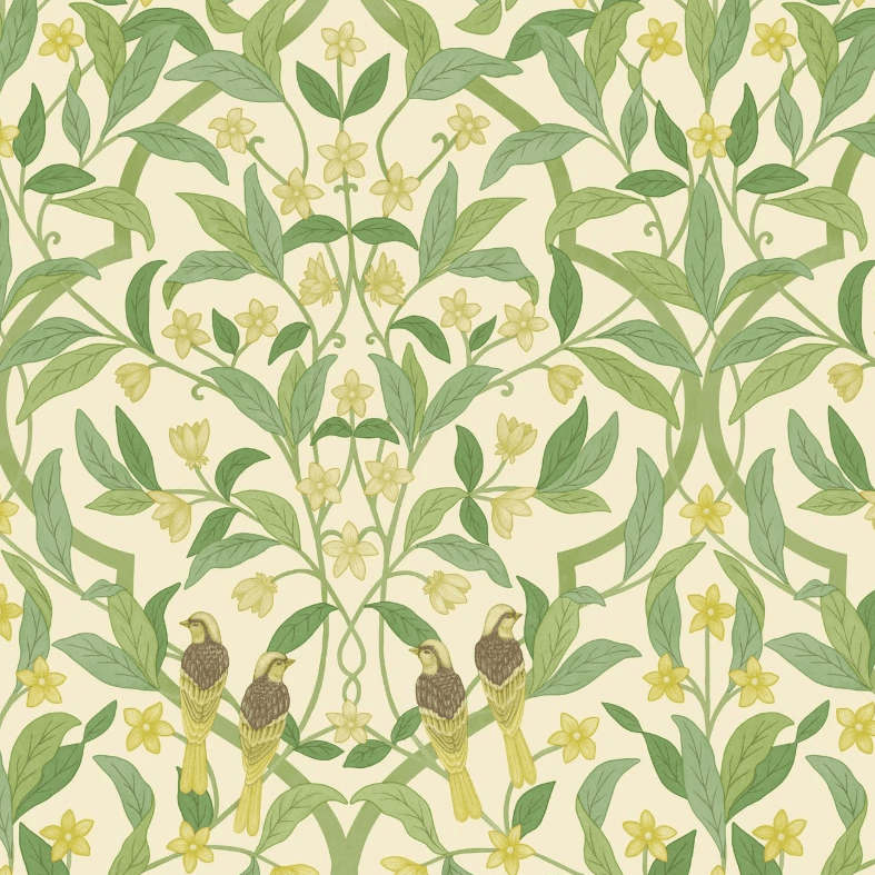 Cole & Son Seville Jasmine & Serin Symphony Wallpaper 4 Colours - Gaudion Furniture