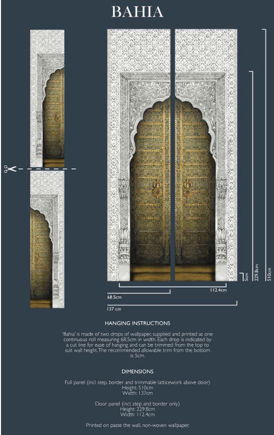 Cole & Son Wallpaper 1 x Roll Bahia 113/4012 Cole and Son Martyn Lawrence Bullard Bahia Wallpaper