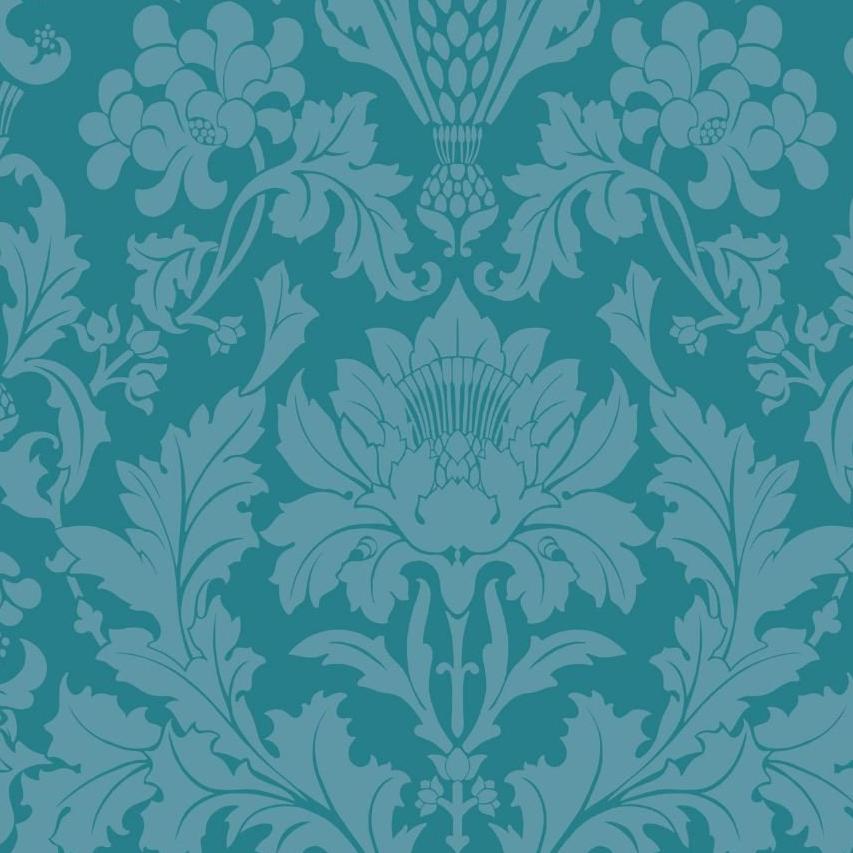 Cole & Son Wallpaper Teal 108-7033 1 x Roll Cole & Son Fonteyn Wallpaper 7 Colours