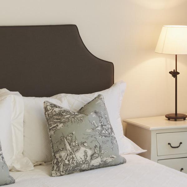 Custom Made Scalloped Upholstered Bedhead - Gaudion Furniture