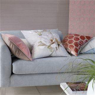 Designers Guild Cushions 1 x Manipur Coral Cushion Designers Guild Manipur Coral Cushion