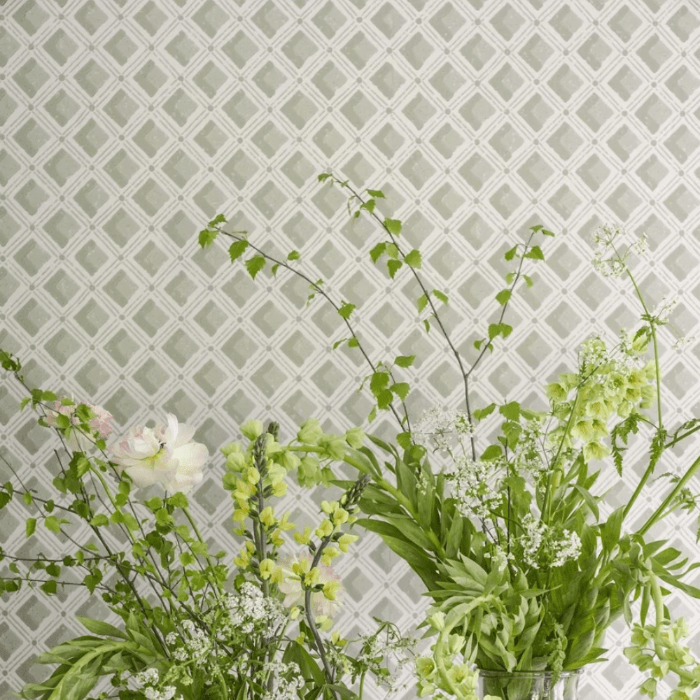 Designers Guild English Heritage Amsee Geometric Castle Wallpaper 7 Colours - Gaudion Furniture