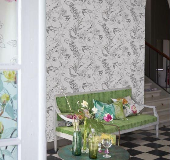 Designers Guild Sibylla Garden Wallpaper 2 Colours - Gaudion Furniture