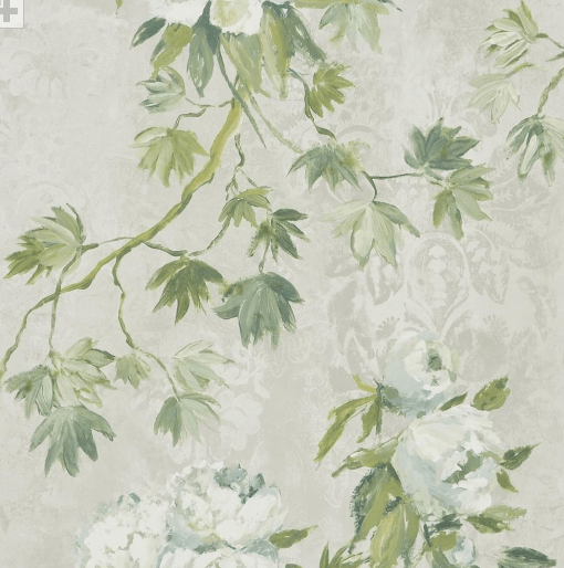 Designers Guild Wallpaper 1 x Steel Floreale Wallpaper Roll Designers Guild Floreale Wallpaper