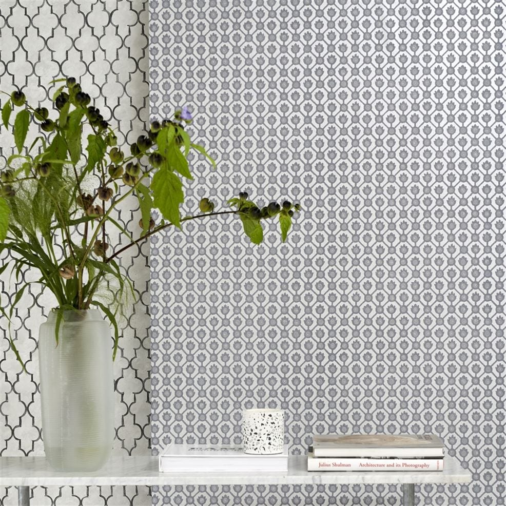 Designers Guild Wallpaper Designers Guild Jaal Graphite Wallpaper