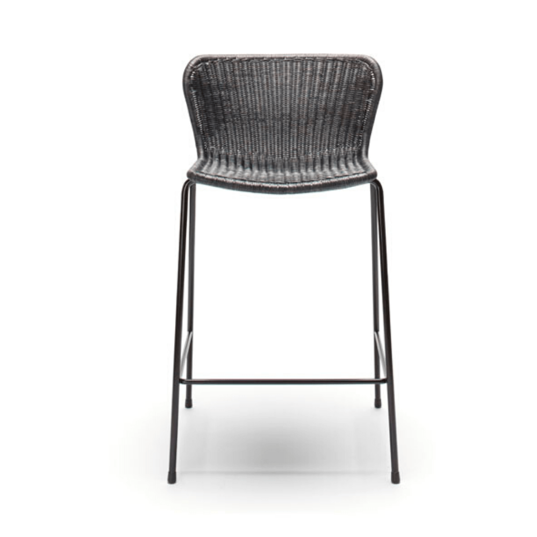 Feelgood Designs Bar stools 1 x Barstool Charcoal C603 C603 Rattan Dining Bar Stool