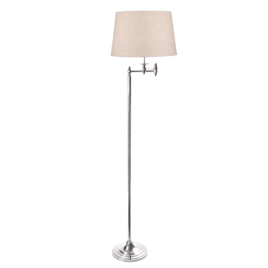 Floor Lamp Orsay Aged Nickel or Brass - Gaudion Furniture