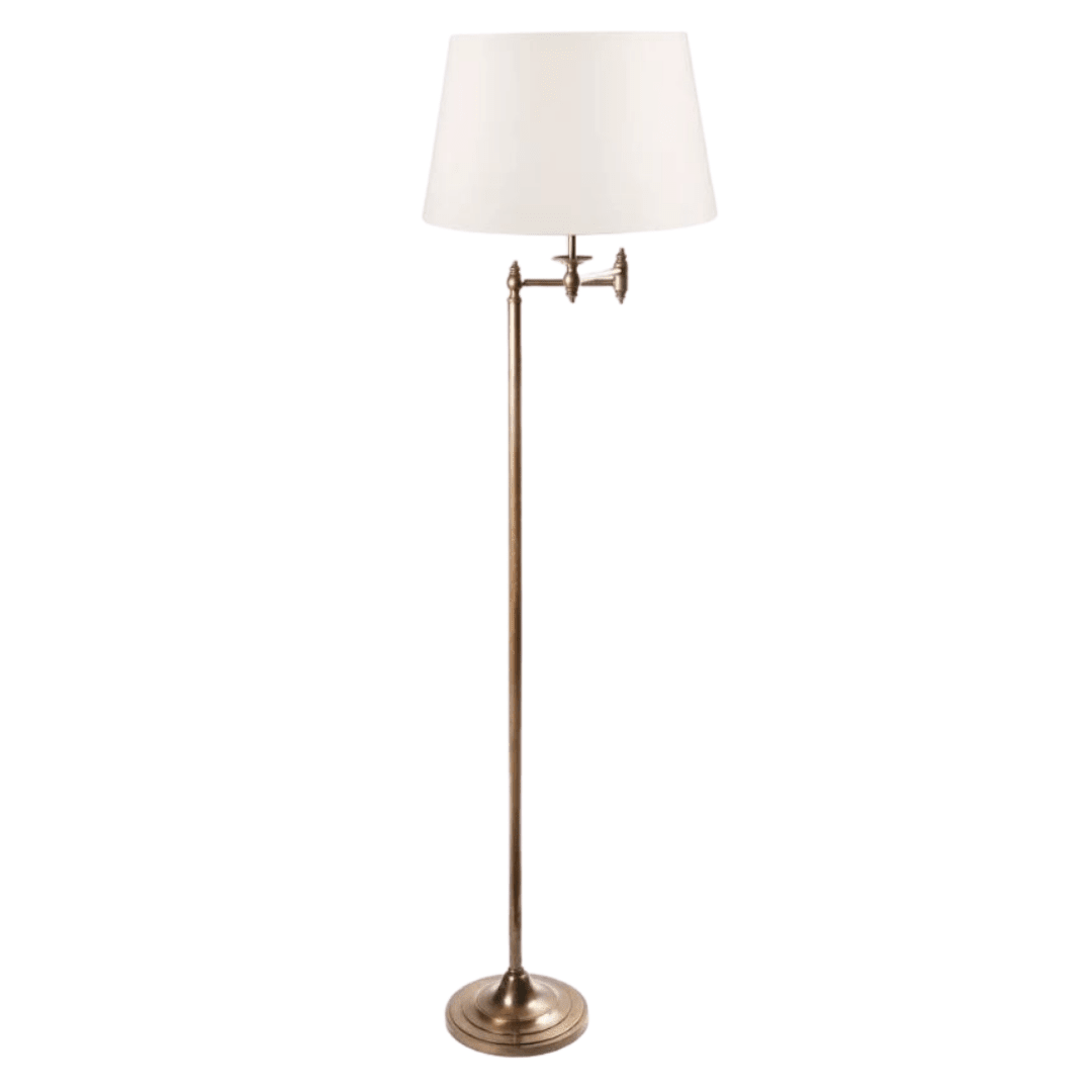 Floor Lamp Orsay Aged Nickel or Brass - Gaudion Furniture