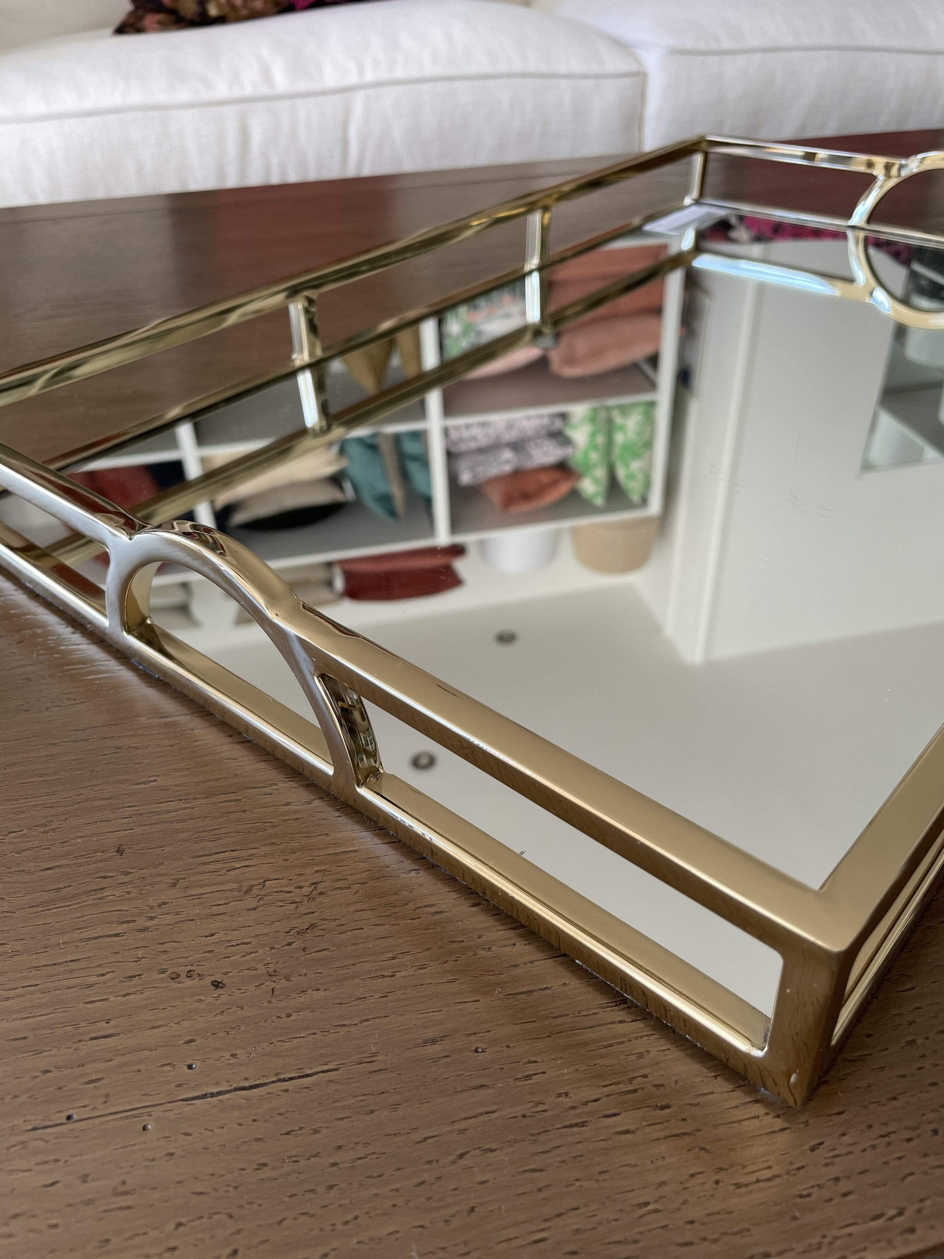 Gaudion Furniture 118 Tray Tray Mirrored Gold