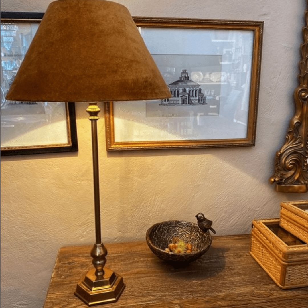 Lamp Base Antique Hexagon