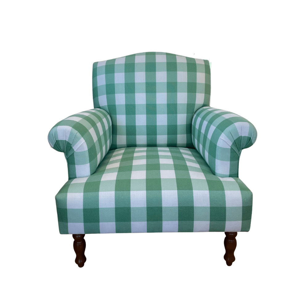 Gaudion Furniture Armchair Florian Green Check Armchair
