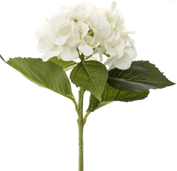 Gaudion Furniture Artificial Flowers 1 x White Hydrangea Hydrangeas White